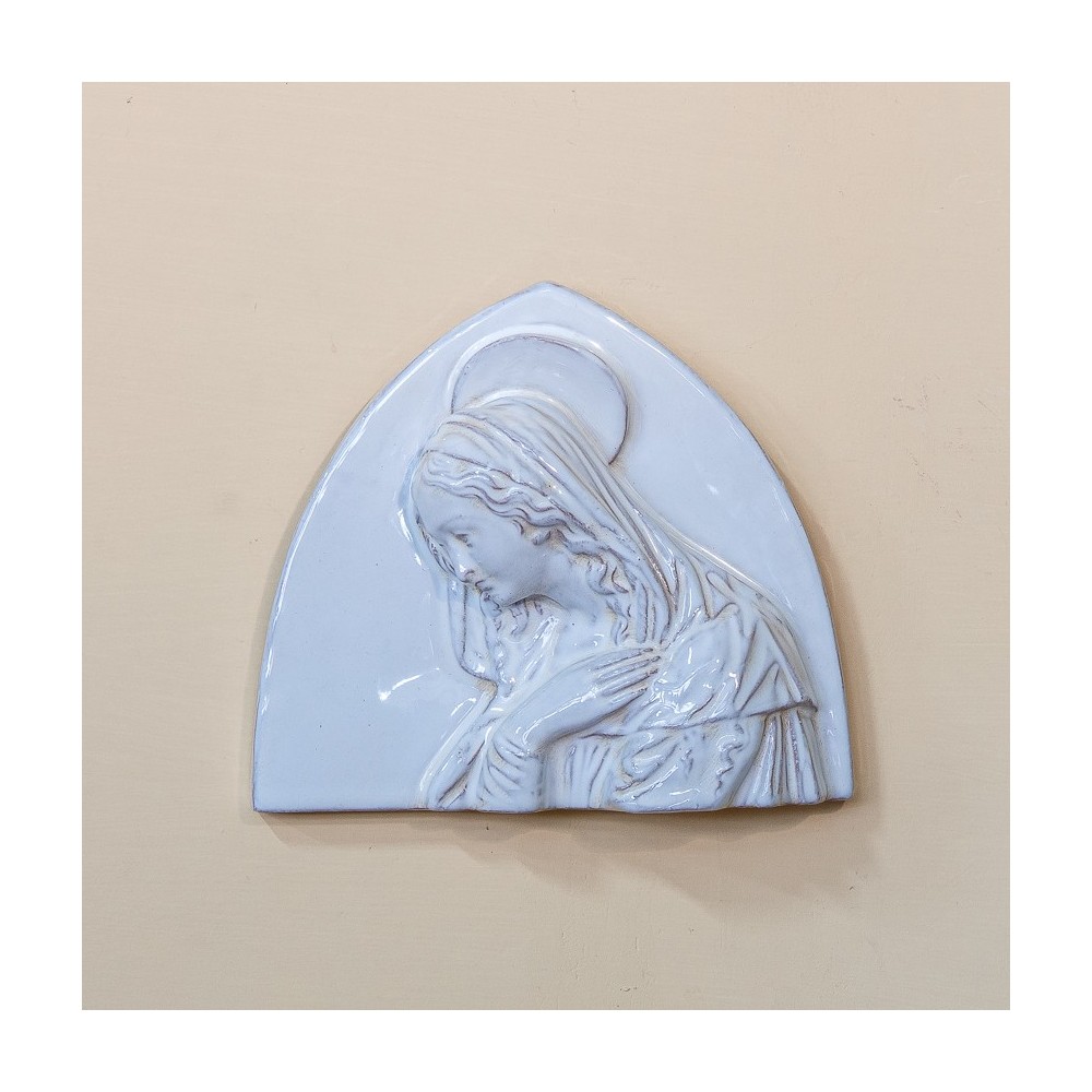 Small Enameled Madonna in ceramic